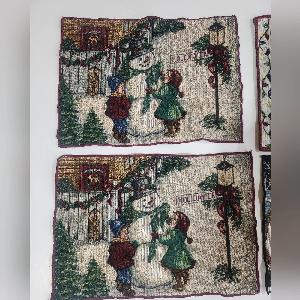 Holiday christmas tapestry